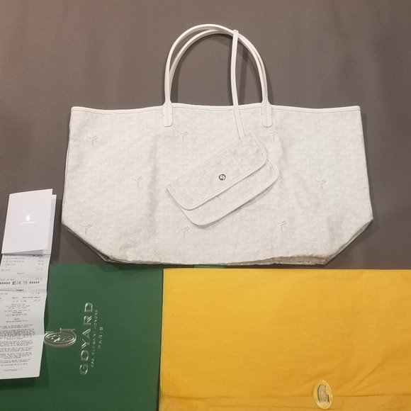 Goyard Handbags - Authentic Goyard Saint Louis Gm Tote White (Blanc)